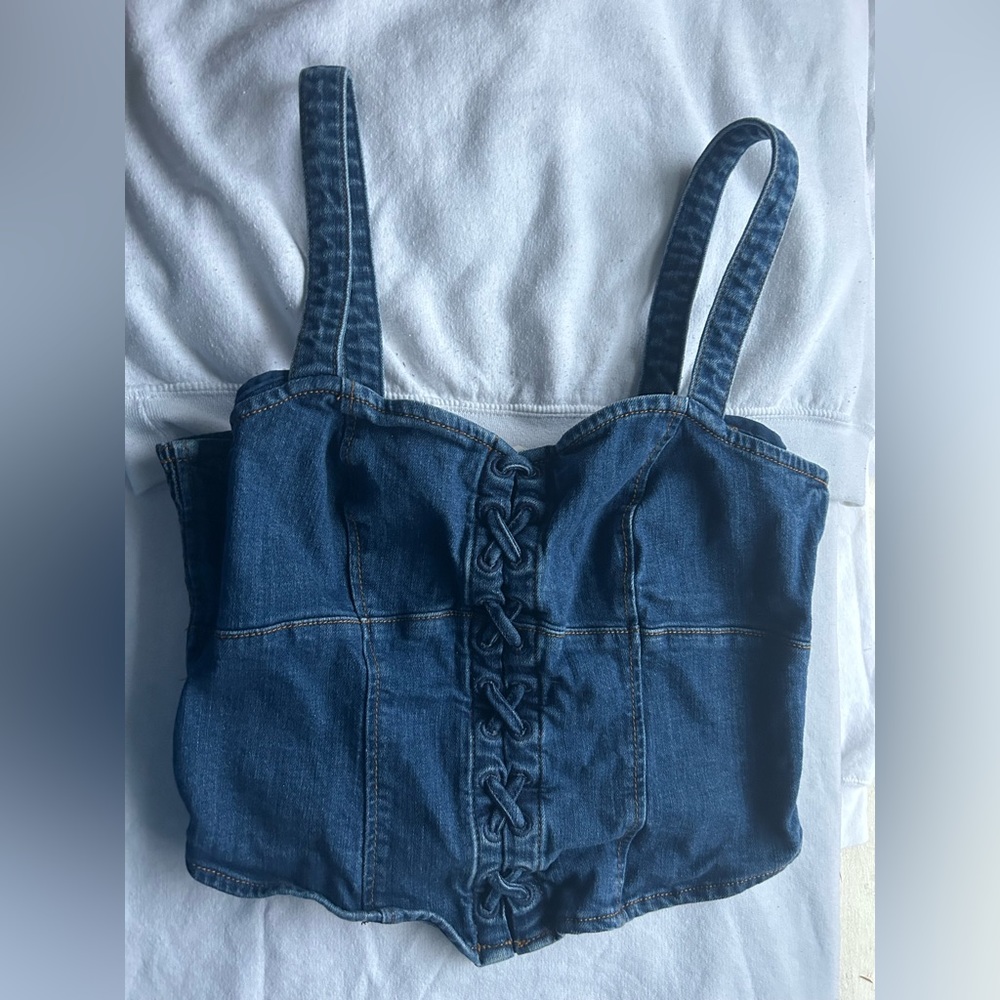 Free People Denim Tank Top